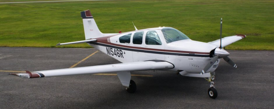 Beechcraft Bonanza F33A, high-performance aircraft training.