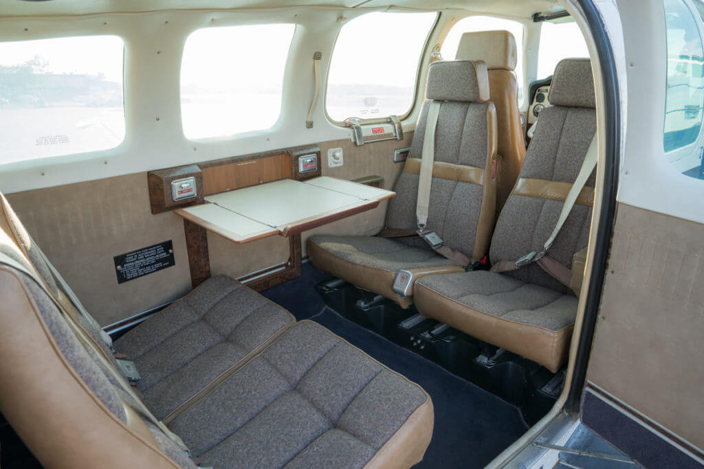1976 Beechcraft Bonanza interior.