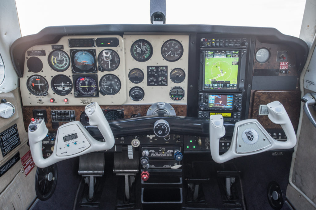 1976 Beechcraft Bonanza instrument panel.