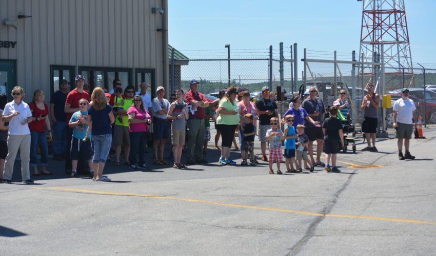 About Us: Crowd at Maine Instrument Flight's 70th anniversary.