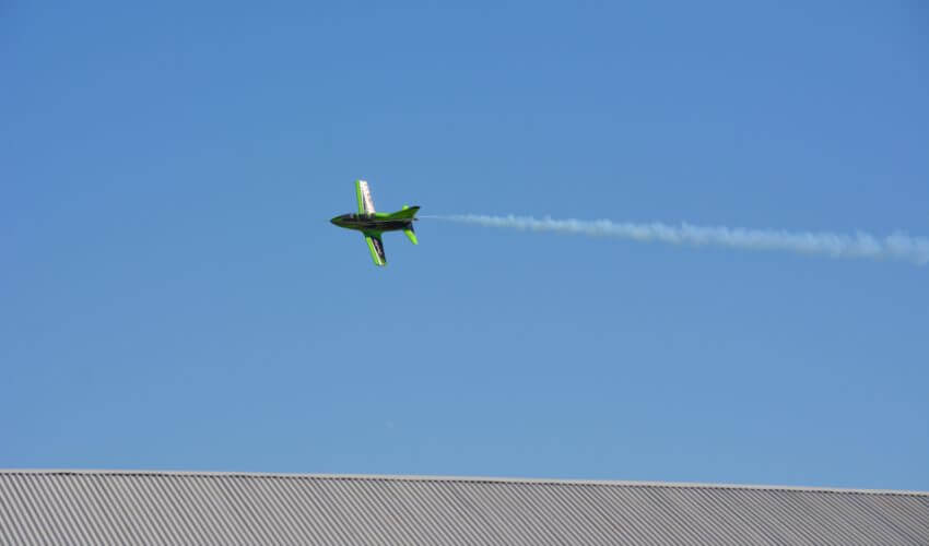 Air show at the 70th anniversary celebration.