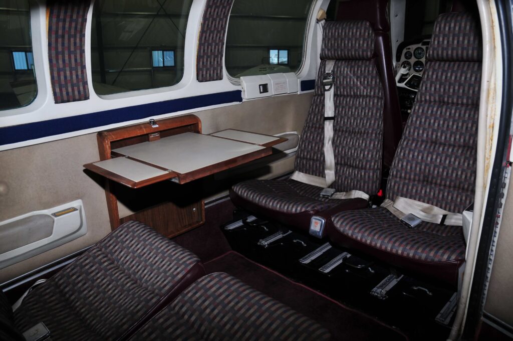 Beechcraft Baron 58 interior.